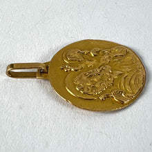 Load image into Gallery viewer, Vintage French St Christopher 18K Yellow Gold Charm Pendant