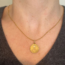 Load image into Gallery viewer, French Augis Plus Qu’Hier 18K Yellow White Gold Enamel Ruby Love Pendant