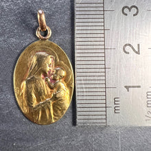 Load image into Gallery viewer, French Dropsy Madonna and Child 18K Yellow Gold Medal Pendant