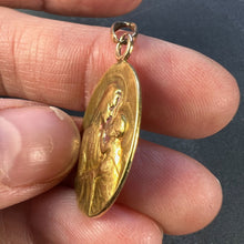 Load image into Gallery viewer, French Dropsy Madonna and Child 18K Yellow Gold Medal Pendant