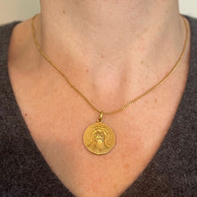 Load image into Gallery viewer, French Dropsy Jesus Christ Crown of Thorns 18K Yellow Gold Medal Pendant