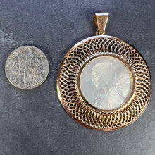 Load image into Gallery viewer, French 18K Rose Gold Mother-of-Pearl Virgin Mary Medal Pendant