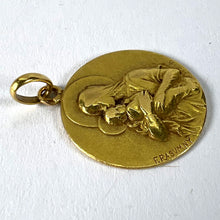 Load image into Gallery viewer, French Rasumny Madonna and Child 18K Yellow Gold Religious Medal Pendant