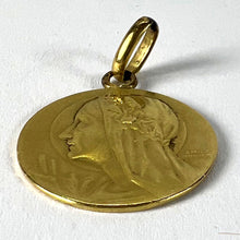 Load image into Gallery viewer, Antique French Emile Monier Virgin Mary 18K Yellow Gold Pendant Charm Medal