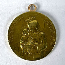 Load image into Gallery viewer, French Sacred Heart Madonna and Child 18K Yellow Gold Religious Medal Pendant