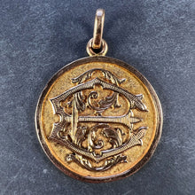 Load image into Gallery viewer, French 18K Rose Gold EC or CE Monogram Medal Pendant