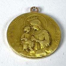 Load image into Gallery viewer, French Sacred Heart Madonna and Child 18K Yellow Gold Religious Medal Pendant