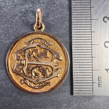 Load image into Gallery viewer, French 18K Rose Gold EC or CE Monogram Medal Pendant