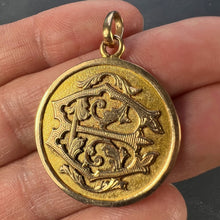 Load image into Gallery viewer, French 18K Rose Gold EC or CE Monogram Medal Pendant