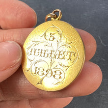 Load image into Gallery viewer, French 18K Rose Gold EC or CE Monogram Medal Pendant