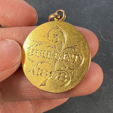 Load image into Gallery viewer, French 18K Rose Gold EC or CE Monogram Medal Pendant