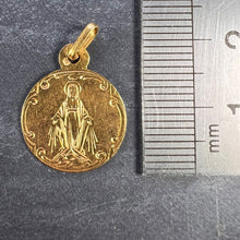 Load image into Gallery viewer, French Virgin Mary 18K Yellow Gold Charm Pendant