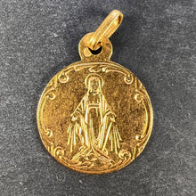 Load image into Gallery viewer, French Virgin Mary 18K Yellow Gold Charm Pendant
