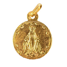 Load image into Gallery viewer, French Virgin Mary 18K Yellow Gold Charm Pendant