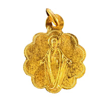 Load image into Gallery viewer, French Virgin Mary 18K Yellow Gold Charm Pendant