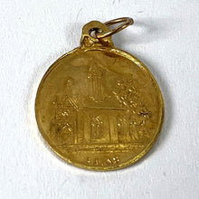 Load image into Gallery viewer, French Notre Dame de la Brosse Bains 18 Karat Yellow Gold Charm Medal Pendant