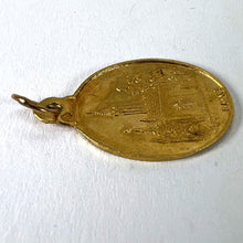 Load image into Gallery viewer, French Notre Dame de la Brosse Bains 18 Karat Yellow Gold Charm Medal Pendant