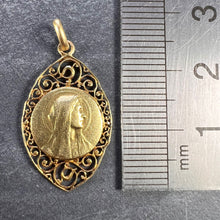 Load image into Gallery viewer, French Virgin Mary 18K Yellow Gold Charm Pendant