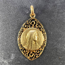 Load image into Gallery viewer, French Virgin Mary 18K Yellow Gold Charm Pendant