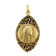 Load image into Gallery viewer, French Virgin Mary 18K Yellow Gold Charm Pendant