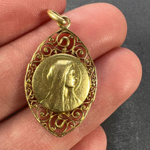 Load image into Gallery viewer, French Virgin Mary 18K Yellow Gold Charm Pendant