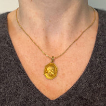 Load image into Gallery viewer, French Art Deco Paul Brandt 18K Yellow Gold Jesus Christ Medal Charm Pendant