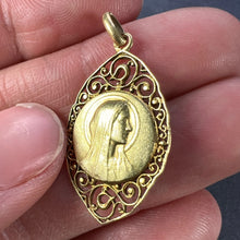Load image into Gallery viewer, French Virgin Mary 18K Yellow Gold Charm Pendant