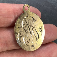 Load image into Gallery viewer, French 18K Yellow Gold GM or MG Monogram Medal Pendant