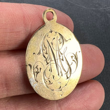 Load image into Gallery viewer, French 18K Yellow Gold GM or MG Monogram Medal Pendant