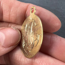 Load image into Gallery viewer, French 18K Yellow Gold GM or MG Monogram Medal Pendant