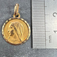 Load image into Gallery viewer, French Perriat Virgin Mary 18K Yellow Gold Pendant Charm