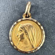 Load image into Gallery viewer, French Perriat Virgin Mary 18K Yellow Gold Pendant Charm