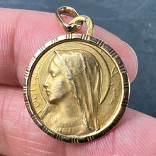 Load image into Gallery viewer, French Perriat Virgin Mary 18K Yellow Gold Pendant Charm