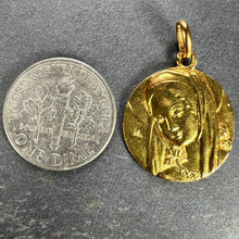Load image into Gallery viewer, French Virgin Mary 18K Yellow Gold Pendant Charm