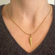 Load image into Gallery viewer, French Articulated Fish 18K Yellow Gold White Gold Charm Pendant