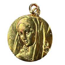Load image into Gallery viewer, French Virgin Mary 18K Yellow Gold Pendant Charm