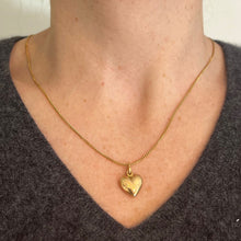 Load image into Gallery viewer, Vintage Italian 18K Yellow Gold Puffy Heart Maser Charm Pendant