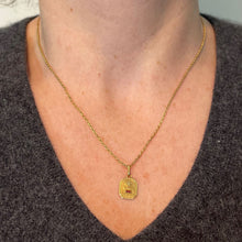 Load image into Gallery viewer, Augis Plus Qu’Hier 18K Yellow Gold Ruby Diamond Love Pendant Charm