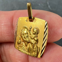Load image into Gallery viewer, French 18K Yellow Gold Saint Christopher Charm Pendant