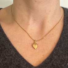 Load image into Gallery viewer, Vintage Italian 18K Yellow Gold Puffy Heart 60 Charm Pendant