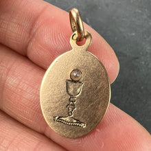 Load image into Gallery viewer, French Holy Chalice 18K Rose Gold Pearl Medal Pendant