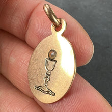 Load image into Gallery viewer, French Holy Chalice 18K Rose Gold Pearl Medal Pendant