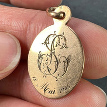 Load image into Gallery viewer, French Holy Chalice 18K Rose Gold Pearl Medal Pendant