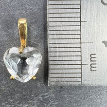 Load image into Gallery viewer, Vintage French 18K Yellow Gold Blue Aquamarine Heart-Shaped Pendant
