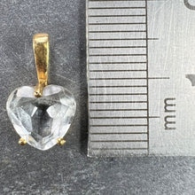Load image into Gallery viewer, Vintage French 18K Yellow Gold Blue Aquamarine Heart-Shaped Pendant