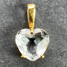 Load image into Gallery viewer, Vintage French 18K Yellow Gold Blue Aquamarine Heart-Shaped Pendant