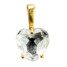 Load image into Gallery viewer, Vintage French 18K Yellow Gold Blue Aquamarine Heart-Shaped Pendant