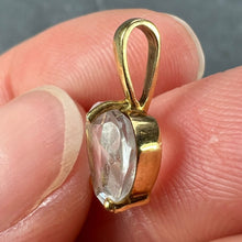 Load image into Gallery viewer, Vintage French 18K Yellow Gold Blue Aquamarine Heart-Shaped Pendant