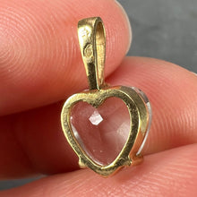 Load image into Gallery viewer, Vintage French 18K Yellow Gold Blue Aquamarine Heart-Shaped Pendant