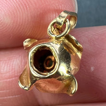 Load image into Gallery viewer, French Rose 18K Yellow Gold Emerald Charm Pendant